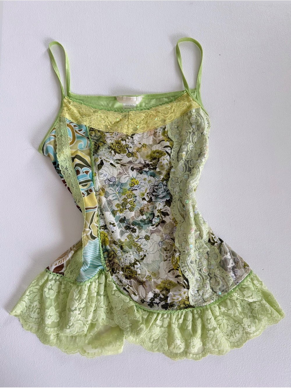 Vintage Lace Floral Corset Style Cami Top